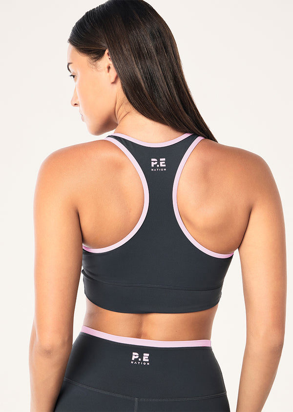 p.e nation Vita sports bra in asphalt