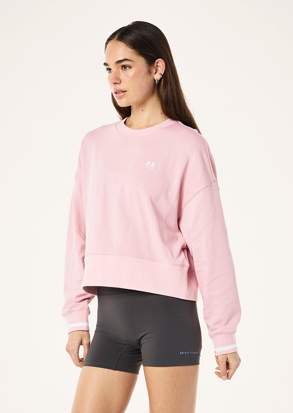 p.e nation Vita sweat in chalk pink