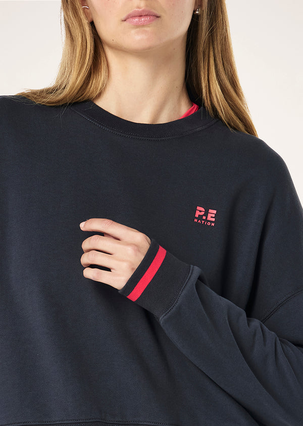 p.e nation Vita sweat in marine blue