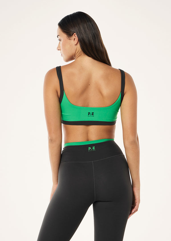 P.e Nation Vivid Sports Bra In Kelly Green