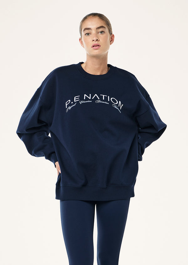 P.e Nation Volume Sweat In Washed Dark Navy