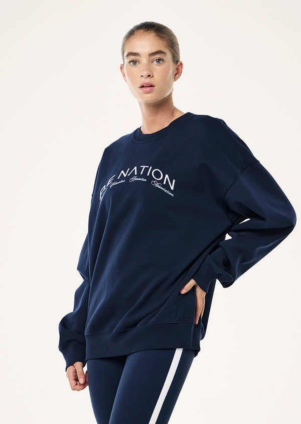 P.e Nation Volume Sweat In Washed Dark Navy