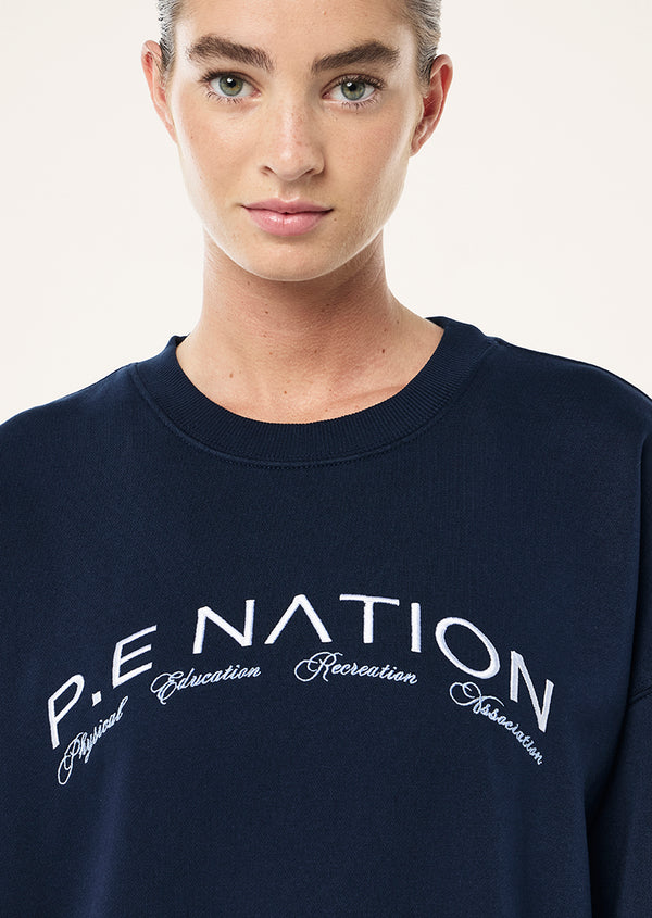 p.e nation Volume sweat in washed dark navy
