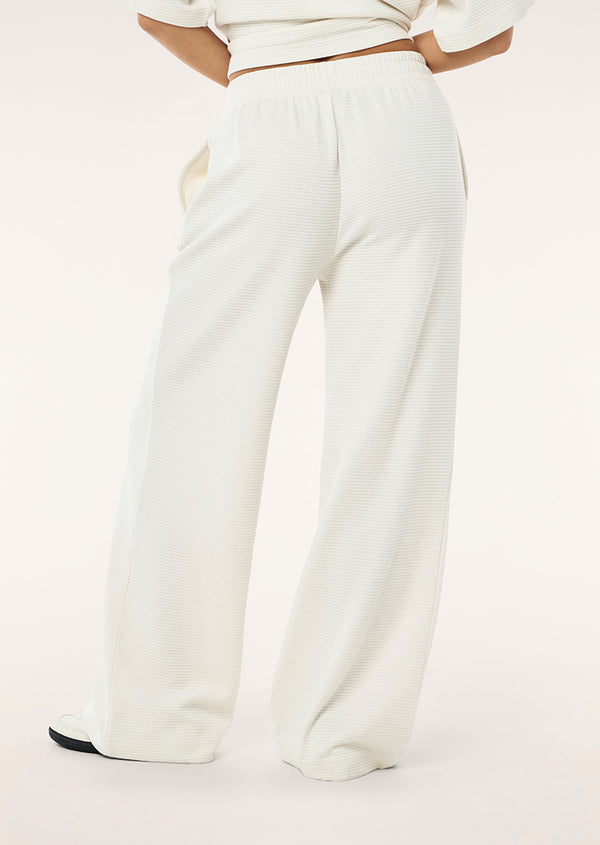 P.e Nation Printemps Waffle Trackpant In Whisper White