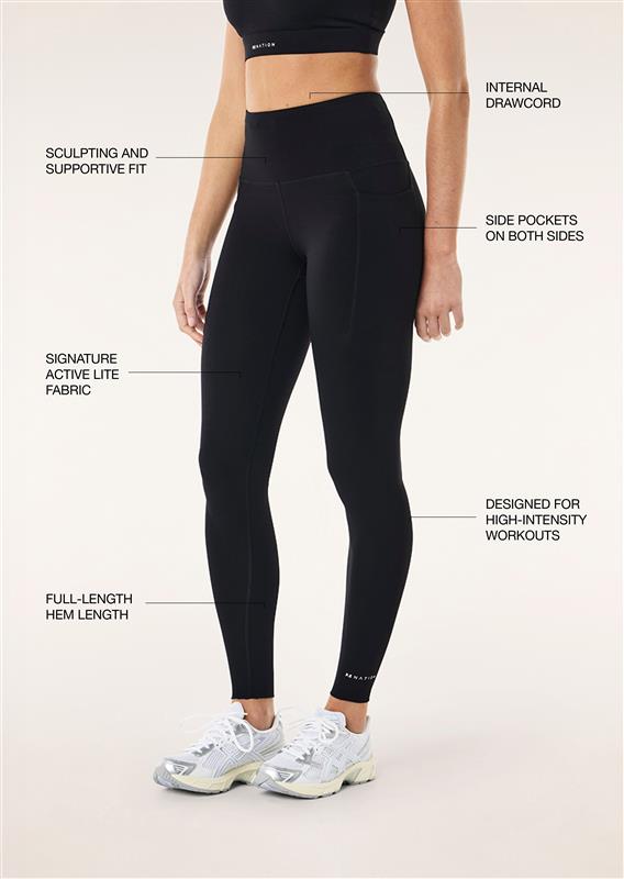 p.e nation Recalibrate full length legging in black