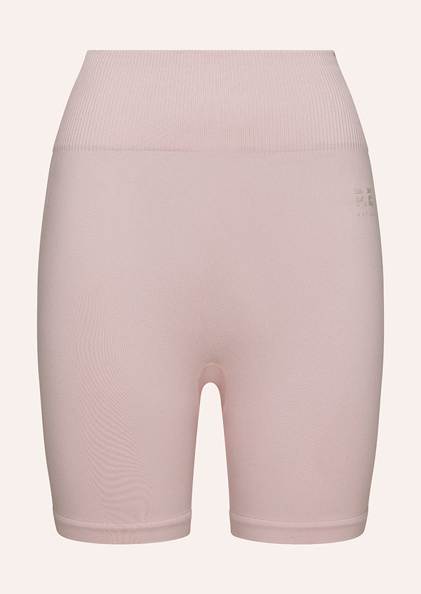 P.e Nation Restore Seamless 5" Bike Short In Chalk Pink