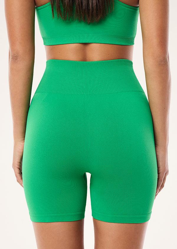 P.e Nation Restore Seamless 5"bike Short In Kelly Green