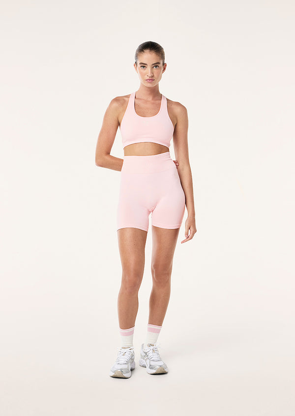 P.e Nation Restore Seamless Sports Bra In Chalk Pink