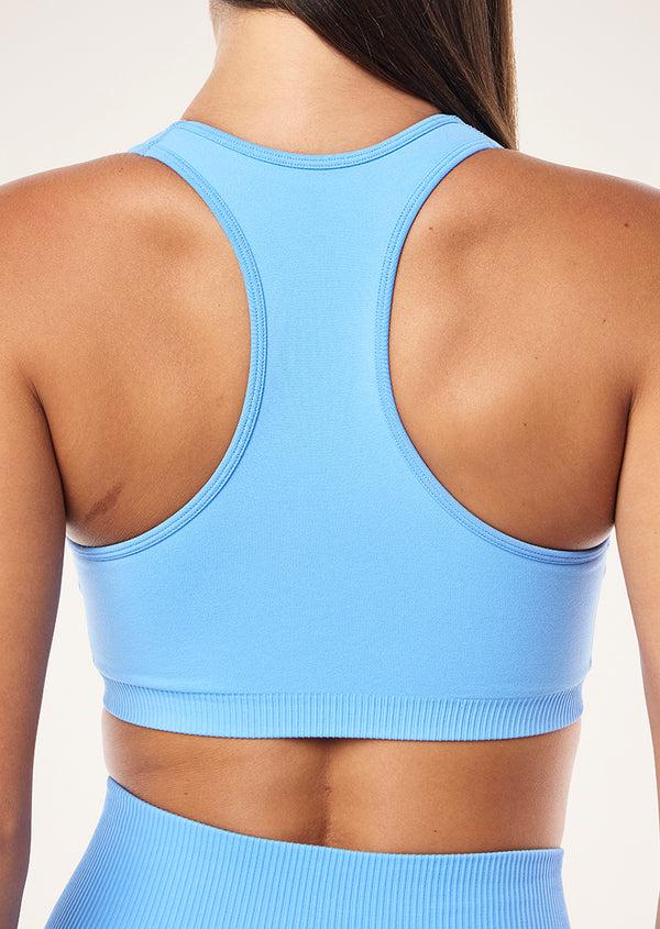 P.e Nation Restore Seamless Sports Bra In Cornflower Blue