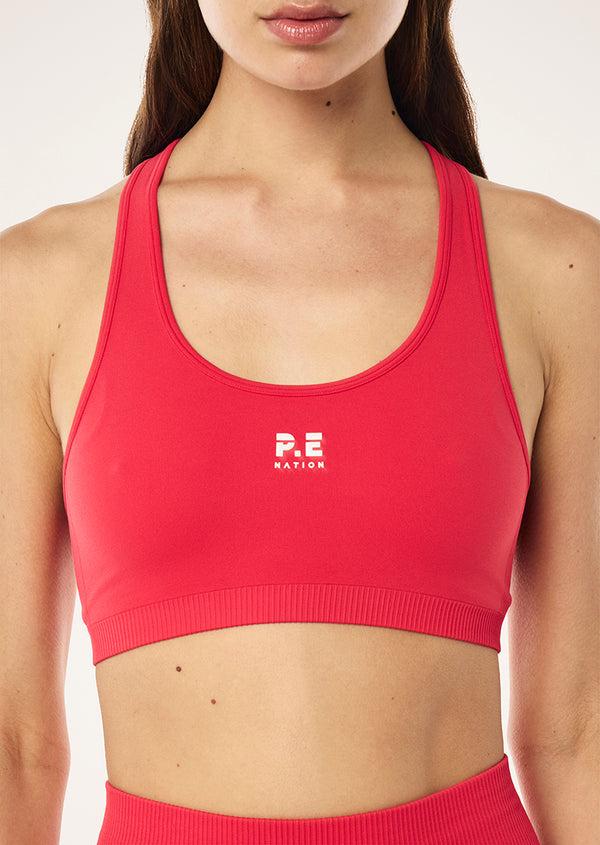 P.e Nation Restore Seamless Sports Bra In Strawberry