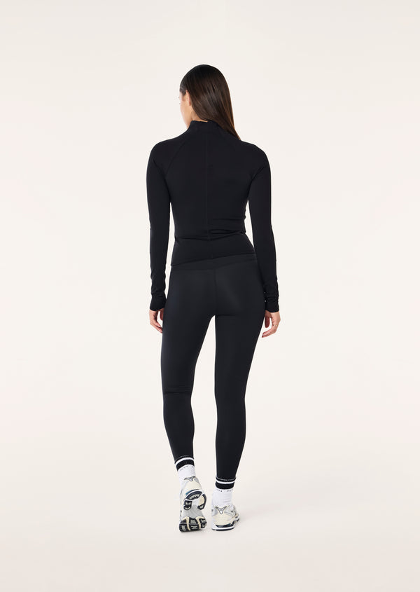 P.e Nation Routine Quarter Zip Long Sleeve Top In Black
