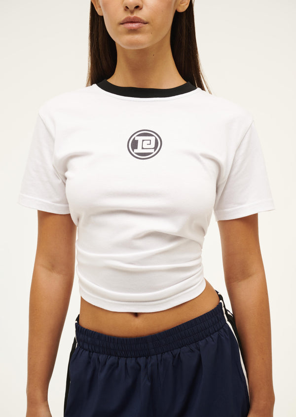 p.e nation Sportive short sleeve tee in optic white