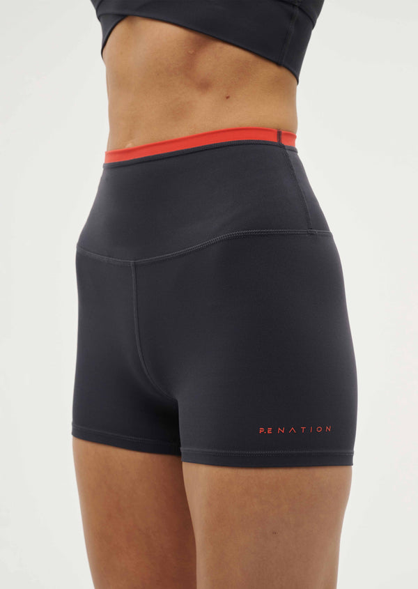 P.e Nation Vita 2 5" Bike Short In Marine Blue / Poppy Red