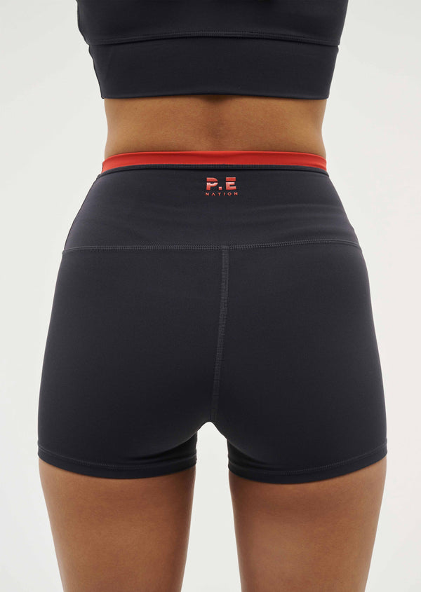 P.e Nation Vita 2 5" Bike Short In Marine Blue / Poppy Red