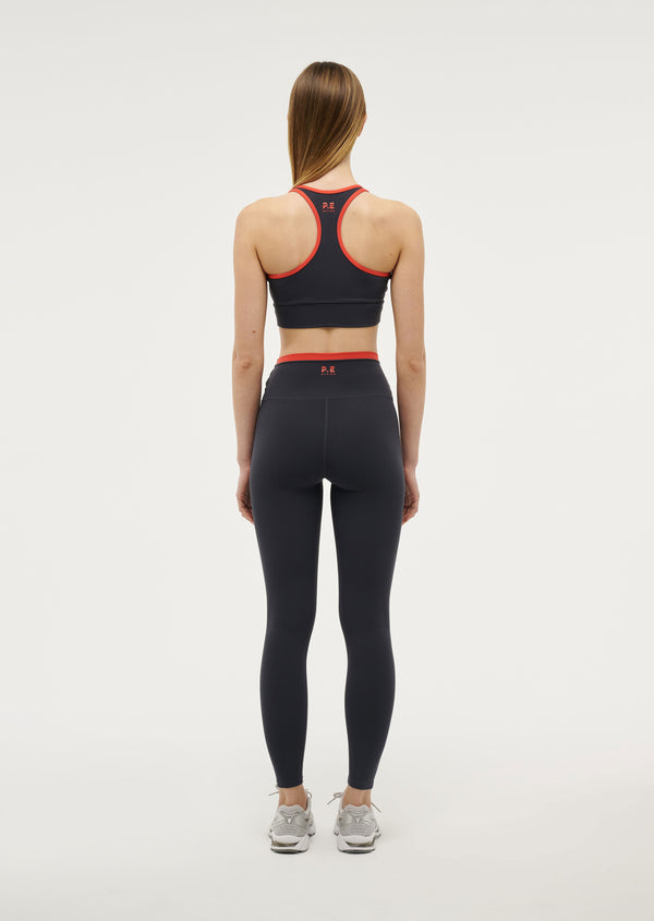 P.e Nation Vita Full Length Legging In Marine Blue / Poppy Red