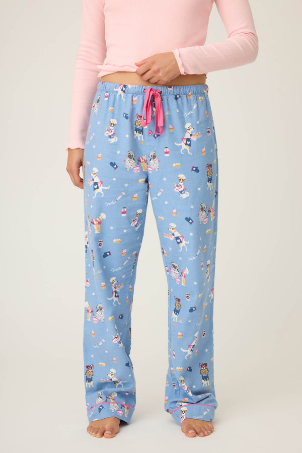 p.j. salvage Baked Woof Love Dog Print Flannel Pants