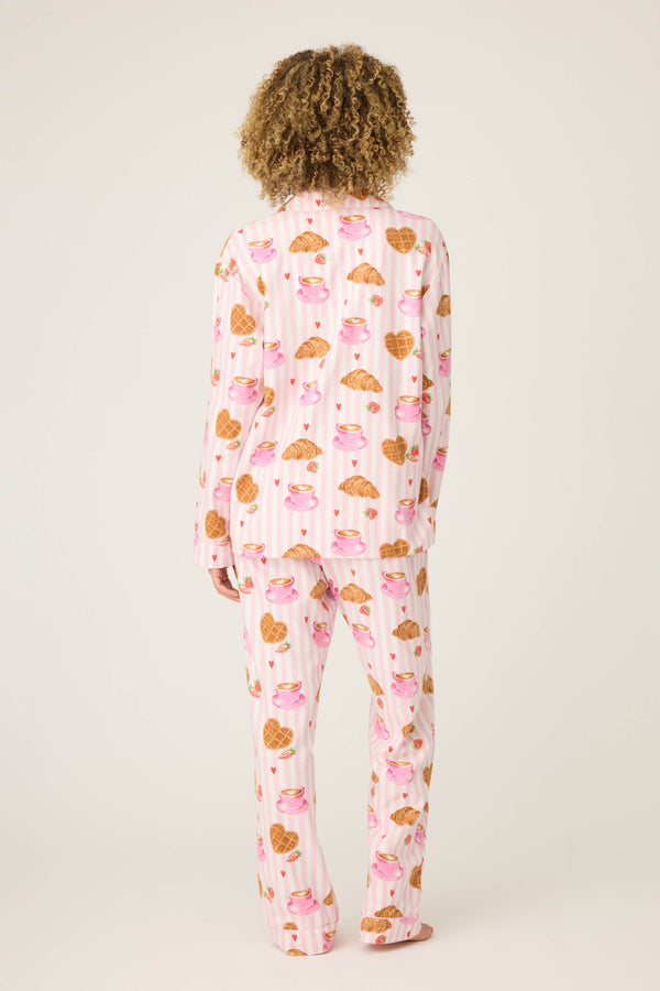 P.j. Salvage Brunch Club Breakfast 3-Piece Flannel PJ Set