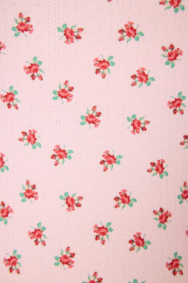 P.j. Salvage Crazy For The Holidays Ditsy Floral Print Shorts Set