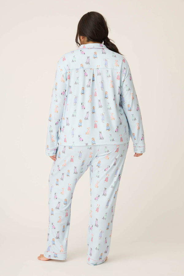 P.j. Salvage Doggone Cold Dog Print Plus Size Pointelle PJ Set