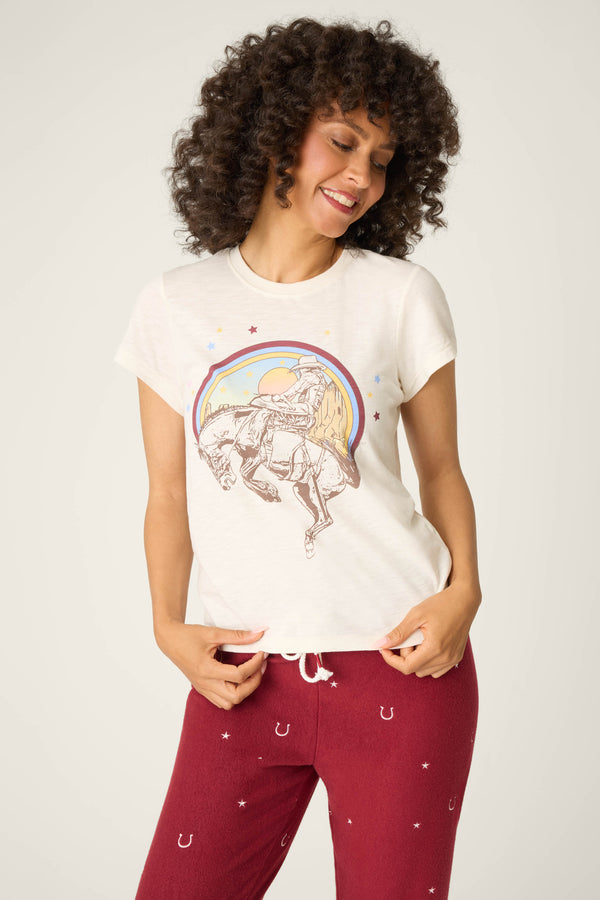 p.j. salvage Hold Your Horses Cowgirl Graphic T-Shirt