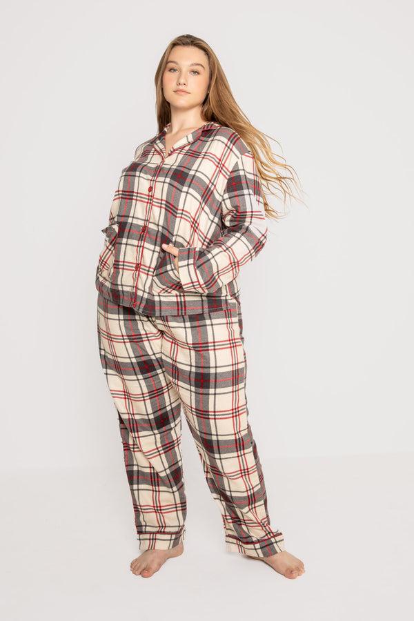 P.j. Salvage Holiday Plaid Plus Size Flannel PJ Gift Set