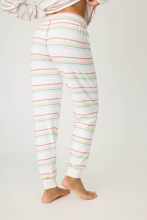 P.j. Salvage Joy To The World Waffle Thermal Jammie Pants