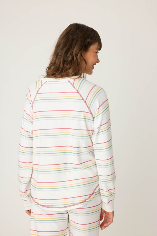 P.j. Salvage Joy To The World Waffle Thermal Long Sleeve Top