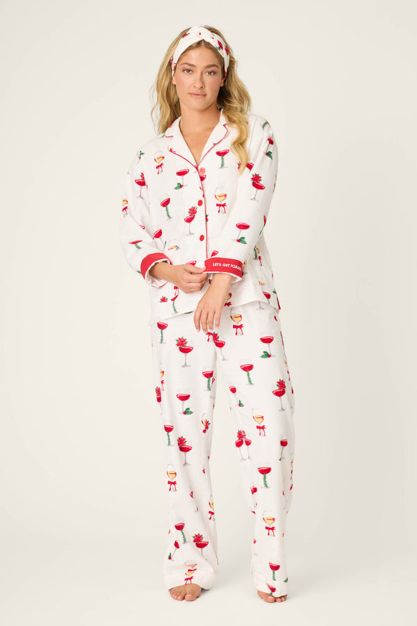 P.j. Salvage Let's Get Toasty 3-Piece Print Flannel PJ Set
