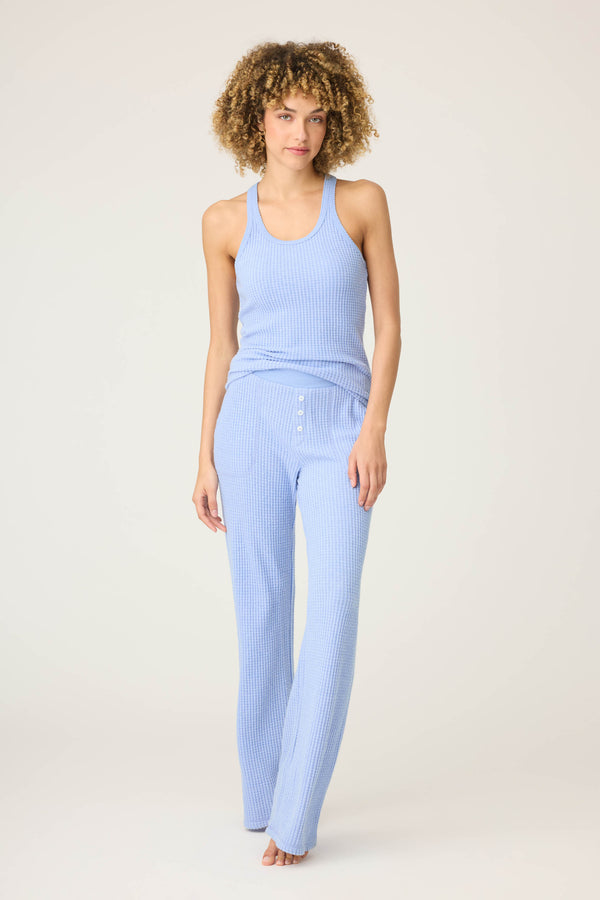 P.j. Salvage Morning Waffles Solid Peri Open Leg Pant