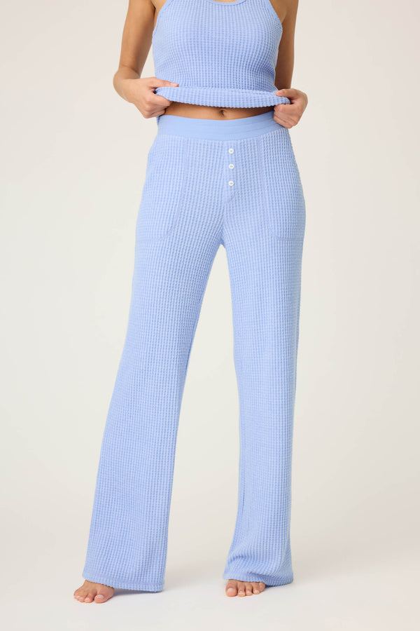p.j. salvage Morning Waffles Solid Peri Open Leg Pant
