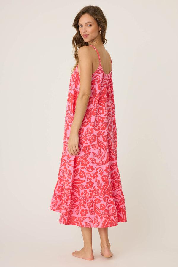 P.j. Salvage Bali Bay Floral Maxi Dress