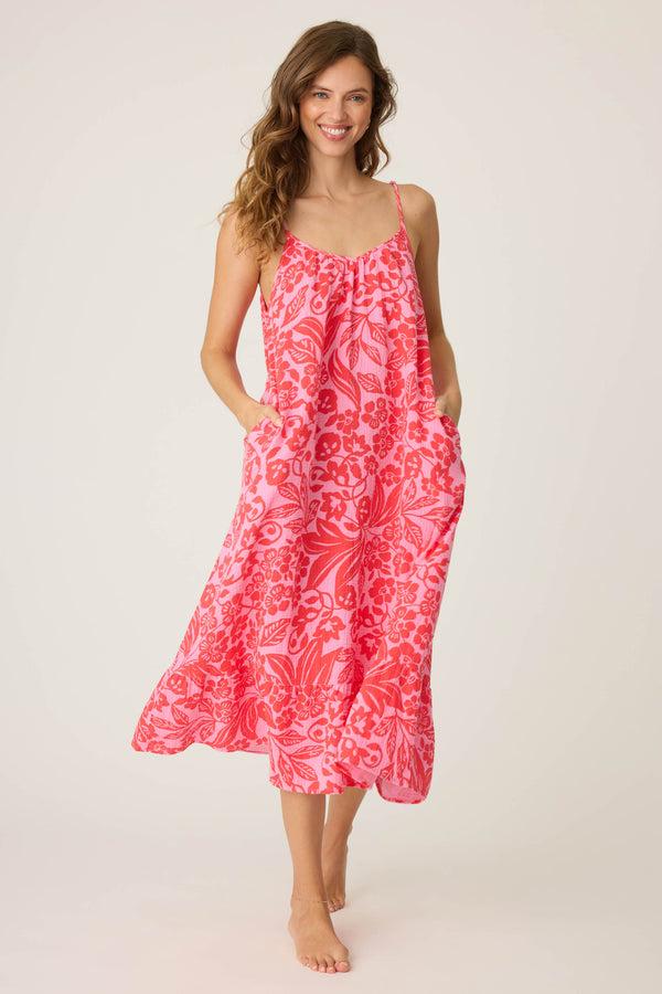 p.j. salvage Bali Bay Floral Maxi Dress