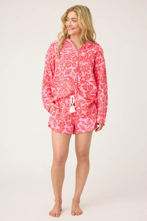 P.j. Salvage Bali Bay Floral Print Shorts