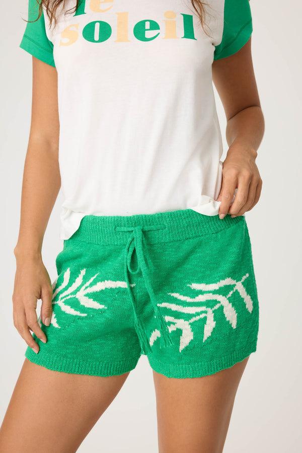 p.j. salvage Beachcomber Leaf Print Shorts