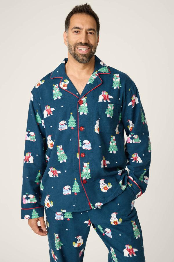 P.j. Salvage Bearly Awake Mens Flannel PJ Set