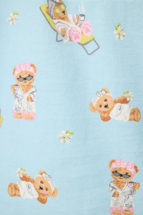 P.j. Salvage Beary Cute 3-Piece Flannel PJ Set