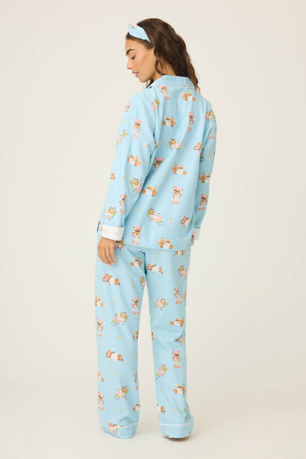 P.j. Salvage Beary Cute 3-Piece Flannel PJ Set