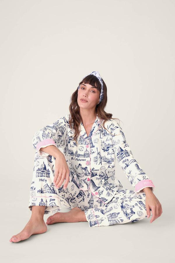 p.j. salvage Bon Voyage 3-Piece Flannel PJ Set