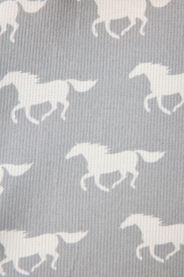 P.j. Salvage Boyfriend Boxer Horse Print Shorts Set