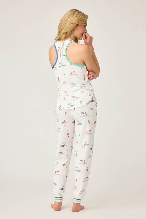 P.j. Salvage Catletics Cat Print Tank & Pant PJ Set