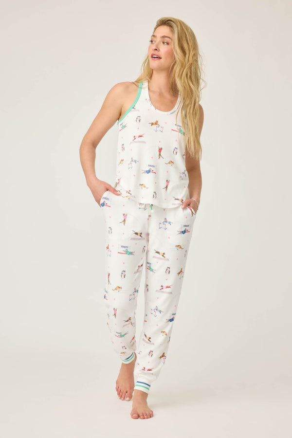 p.j. salvage Catletics Cat Print Tank & Pant PJ Set