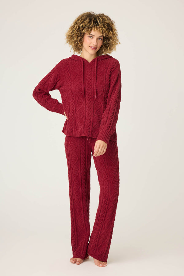 p.j. salvage Chenille Cable Knit Hoodie Lounge Set