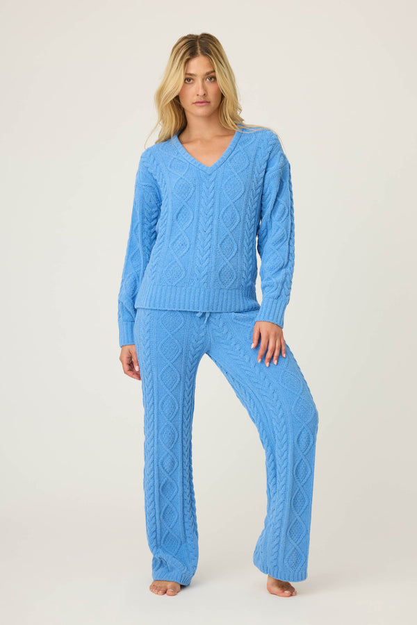 P.j. Salvage Chenille Cable Knit Lounge Set