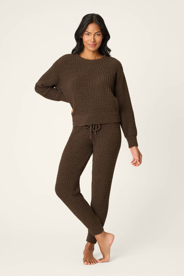 p.j. salvage Chenille Waffle Chocolate Lounge Set