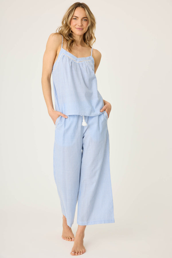 P.j. Salvage Dainty Daisy Open Leg Crop Pants