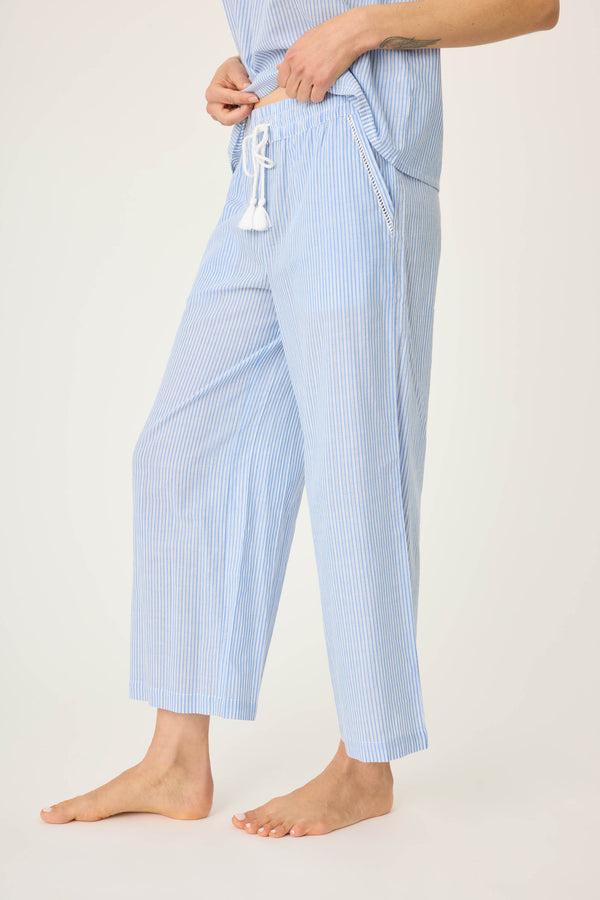 P.j. Salvage Dainty Daisy Open Leg Crop Pants