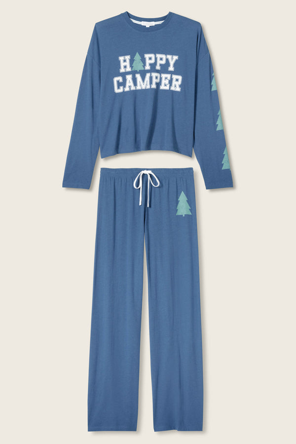 P.j. Salvage Happy Camper Long Sleeve Lounge Set