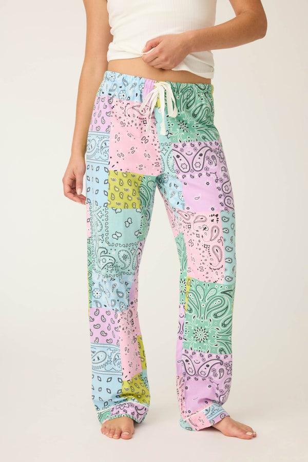 p.j. salvage Howdy Honey Paisley Print Flannel Pant