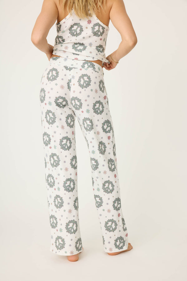 P.j. Salvage Joy To The World Waffle Thermal Pants