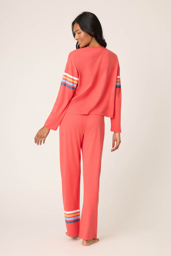 P.j. Salvage Le Ski Long Sleeve Lounge Set